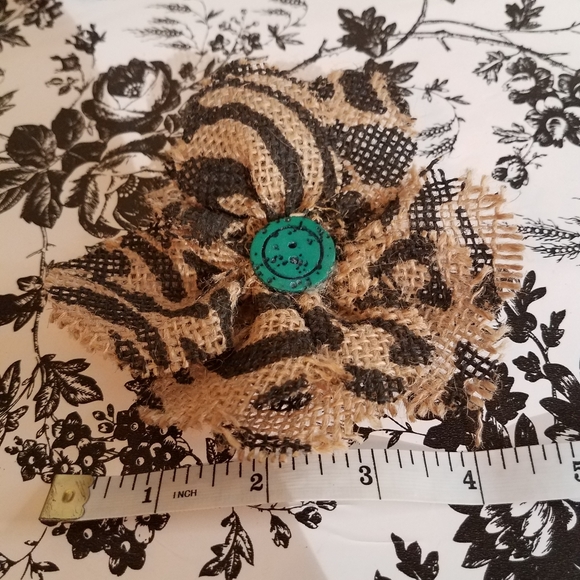 Large burlap flower bow sb6 - Picture 5 of 5